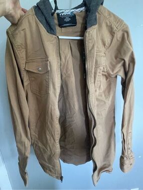 Tony Hawk Tan Jacket with Gray Hooded Liner